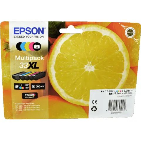 Tusz  Epson   zestaw T33XL, CMYK Claria 33XL